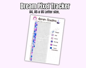 Dream Pixel Tracker | Printable Bullet Journal Insert (Digital Download)