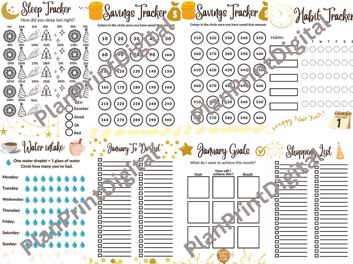 2024 Advanced January Bullet Journal Printable Digital - Etsy