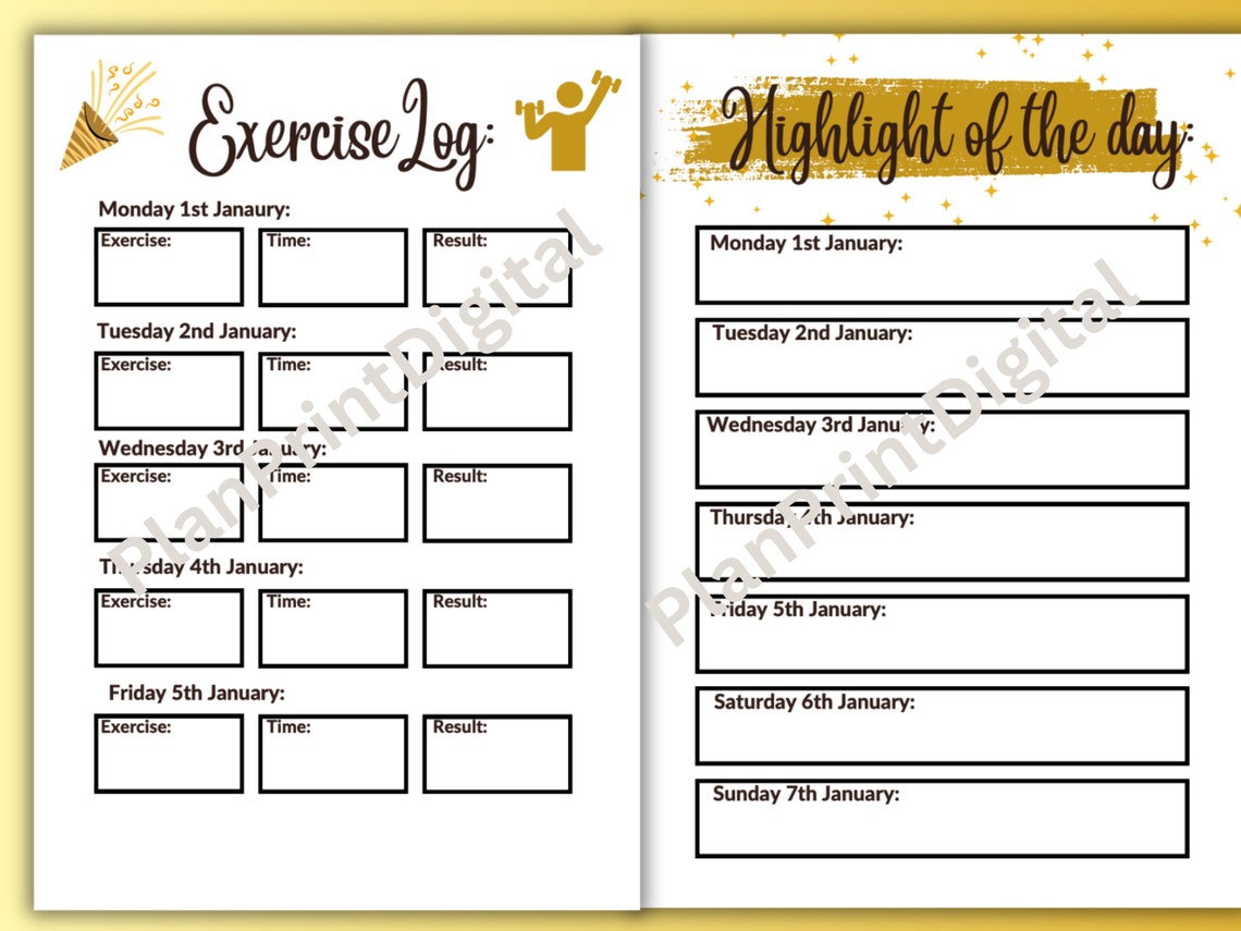 2024 Advanced January Bullet Journal Printable Digital Printable PDF ...
