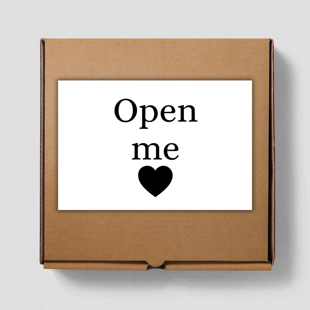 Open Me Sticker Label Open Me 4x6 Thermal Label Sticker | Packaging Label (digital Download ...