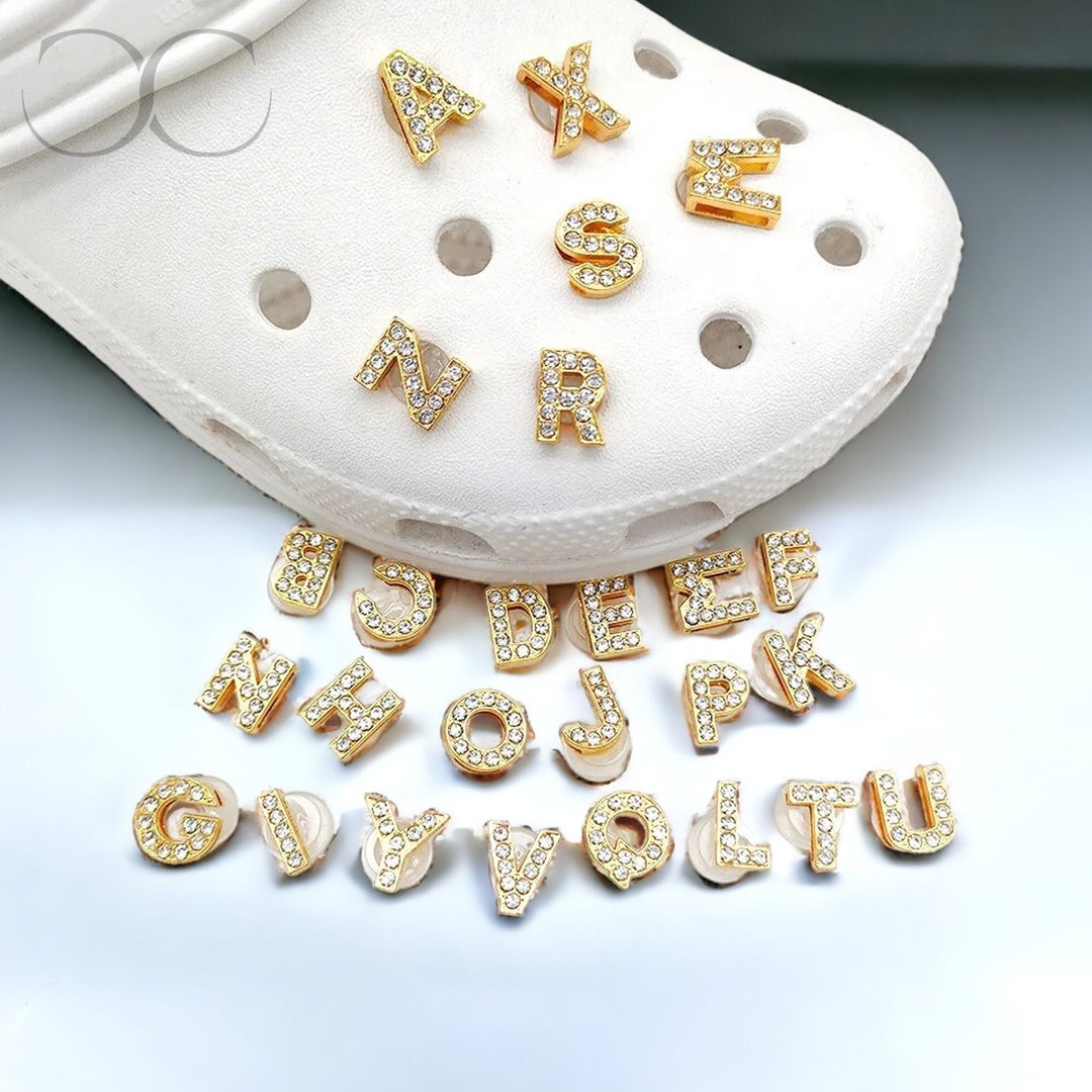 Alphabet Croc Jibbitz ABC Jibbitz Letters Gold Jibbitz for Etsy Australia