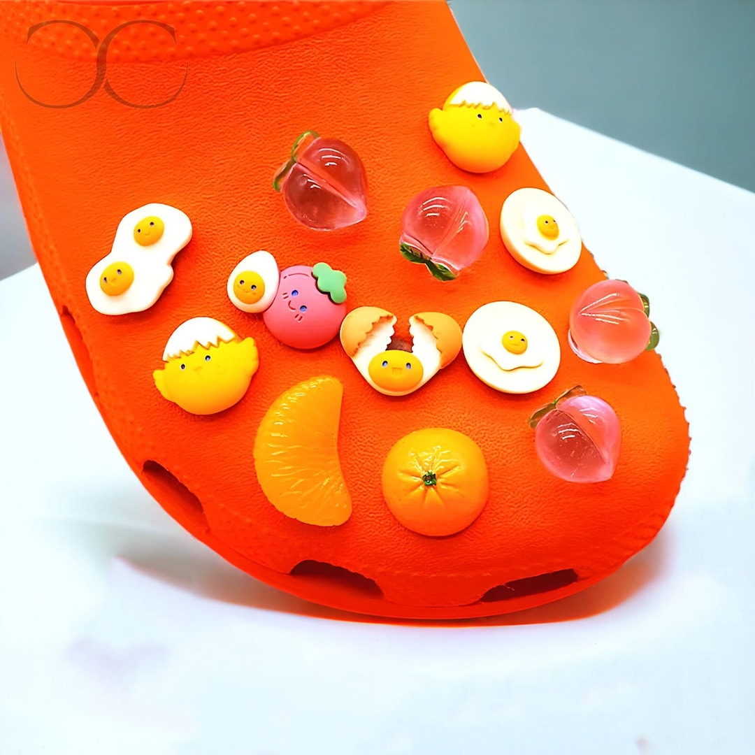 Fruit Croc Jibbitz Chicken Egg Yolk Jibbitz Cute Fruit Etsy