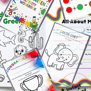 Kindergarten Colors Activity Workbook | Learning Colors & Mixing | Preschool Coloring Sheets | Educational PDF | Instant Download