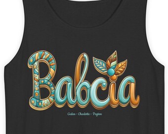 Babcia Stained Glass Design Tank Top | Customize with your own Personalization Option