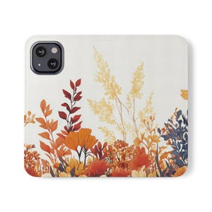Wildflowers Floral Phone Flip Case, Stylish Flower-Patterned Wallet, Nature-Inspired Gift for Her, Practical Phone Accessory, Springtime