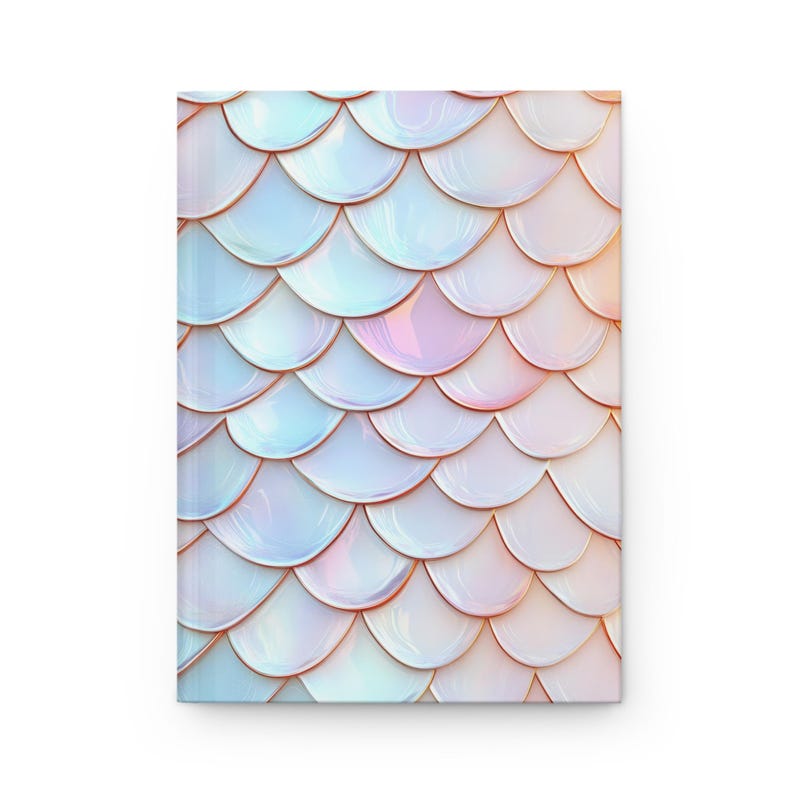 Mermaid Scale Hardcover Journal, Artistic Ocean Theme image 2