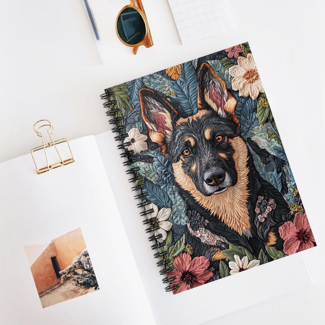 Gsd Journal German Shepherd Spiral Notebook, Dog Lover Gift, Journal for Writing ...