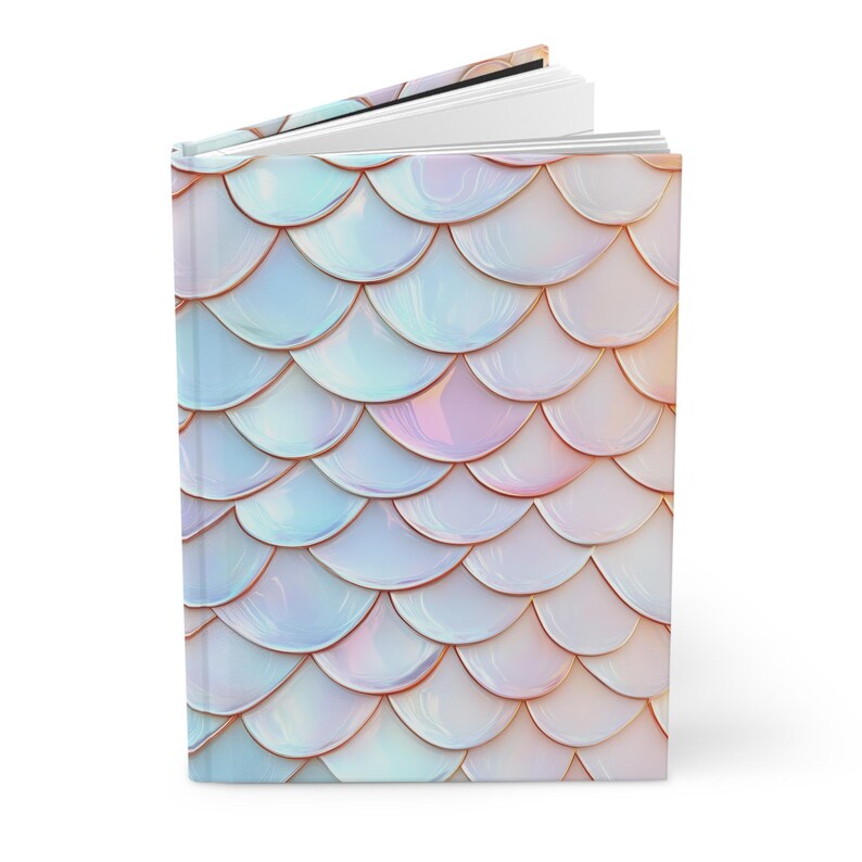Mermaid Scale Hardcover Journal, Artistic Ocean Theme image 5