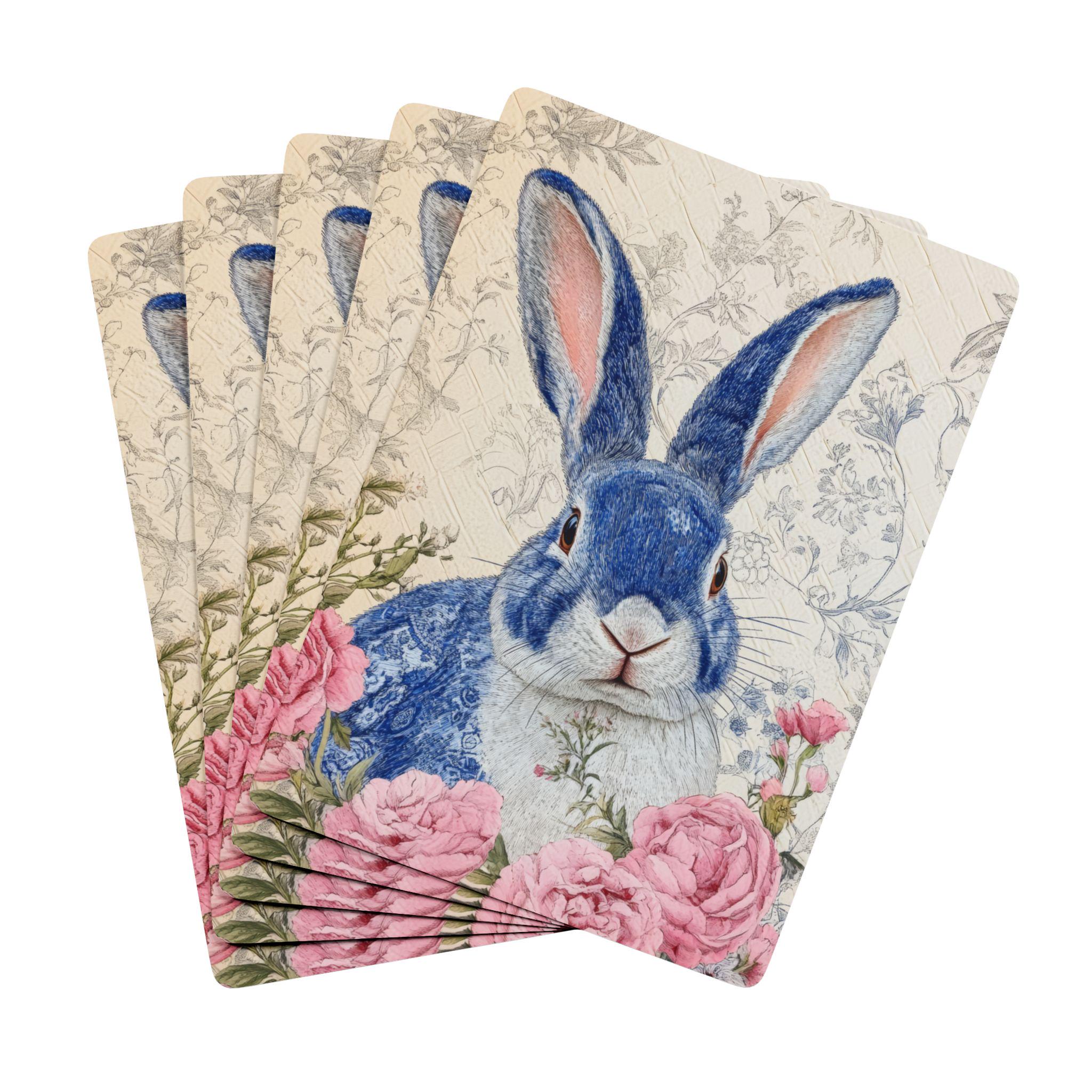 Easter Bunny Playing Cards, Floral Rabbit Card Deck - Etsy