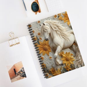 Horse Notebook, Horse, Pony, Horse Lover, I love Horses, Horse lover gift, Horse Breeder Gift, Horse Owner,  Equestrian Gift, Sunflower Gift