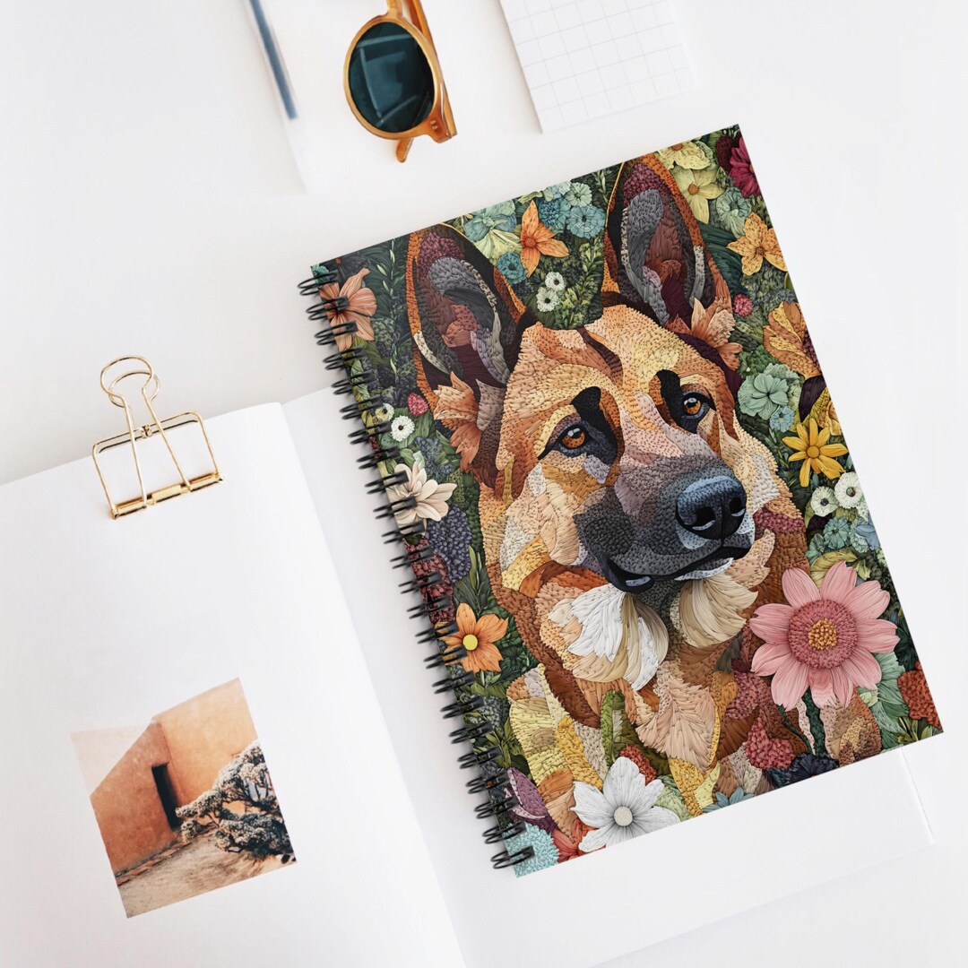Gsd Journal German Shepherd Spiral Notebook, Dog Lover Gift, Journal for Writing ...