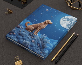 Goldendoodle Hardcover Journal, Faux 3D Dog Design
