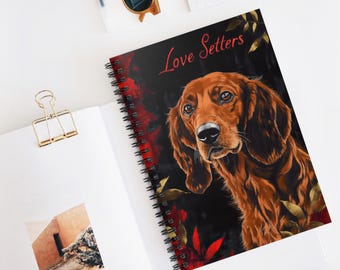 Irish Setter Dog Spiral Notebook – Gift for Pet Lovers