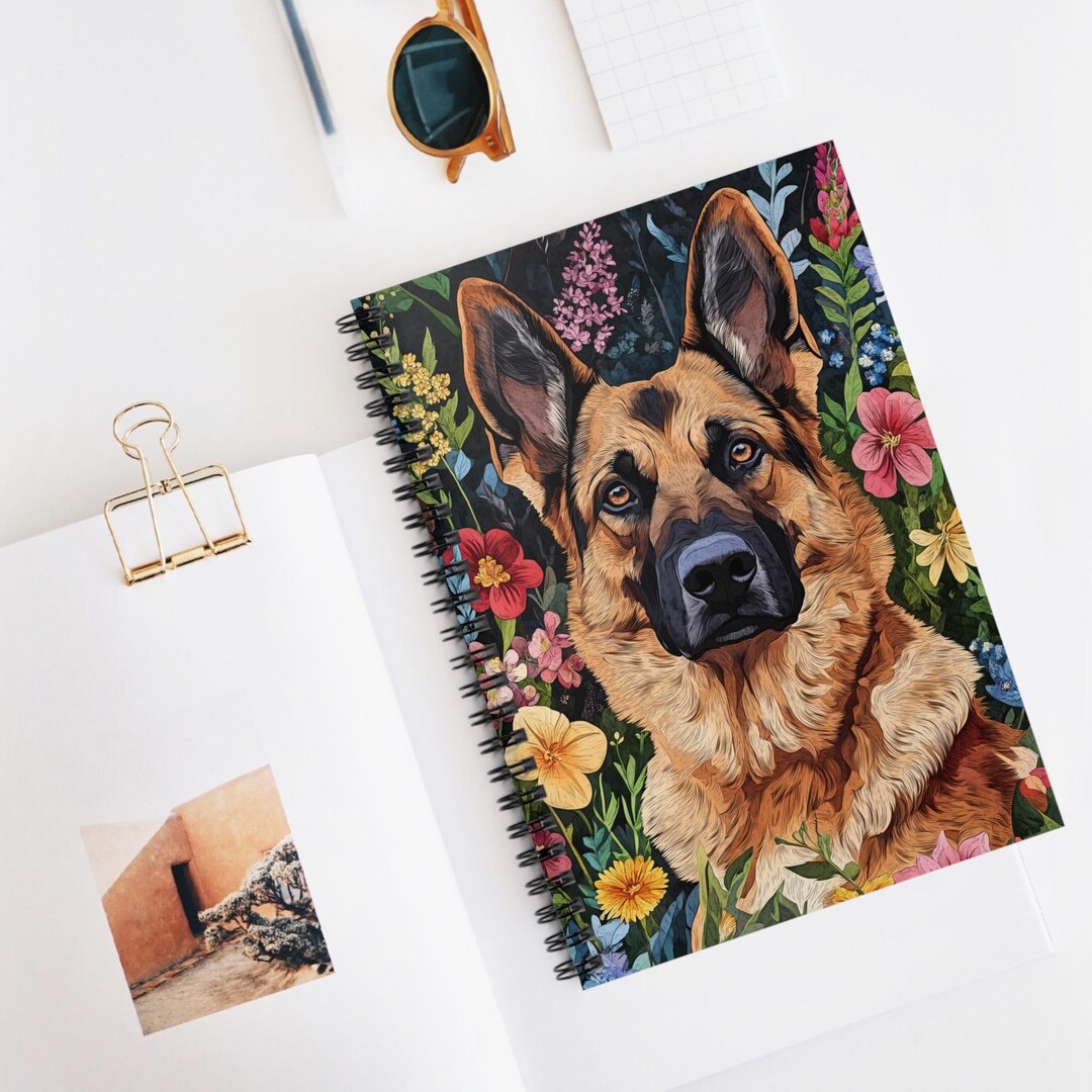 Gsd Journal German Shepherd Spiral Notebook, Dog Lover Gift, Journal for Writing ...