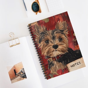 Charming Yorkshire Terrier Dog Portrait Notebook, Cute Yorkie Pup, Dog Lover Gift, Veterinarian Gift, Yorkie Breeder Gift, Shelter Gift