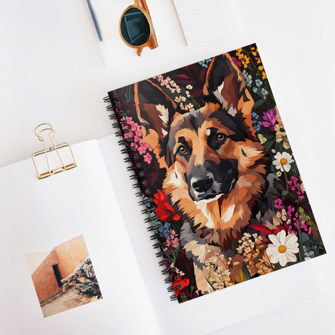 Gsd Journal German Shepherd Spiral Notebook, Dog Lover Gift, Journal for Writing ...