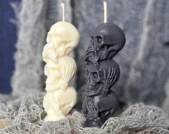 Vela de Caveira: Decoração Gótica de Halloween, Presente de Anatomia