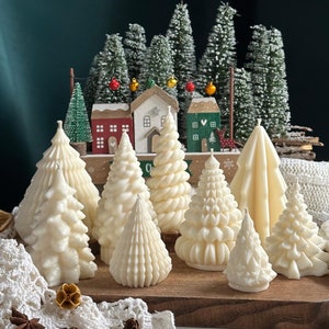 Scented Christmas tree candles Christmas candle Christmas decor Christmas gift Winter decorations