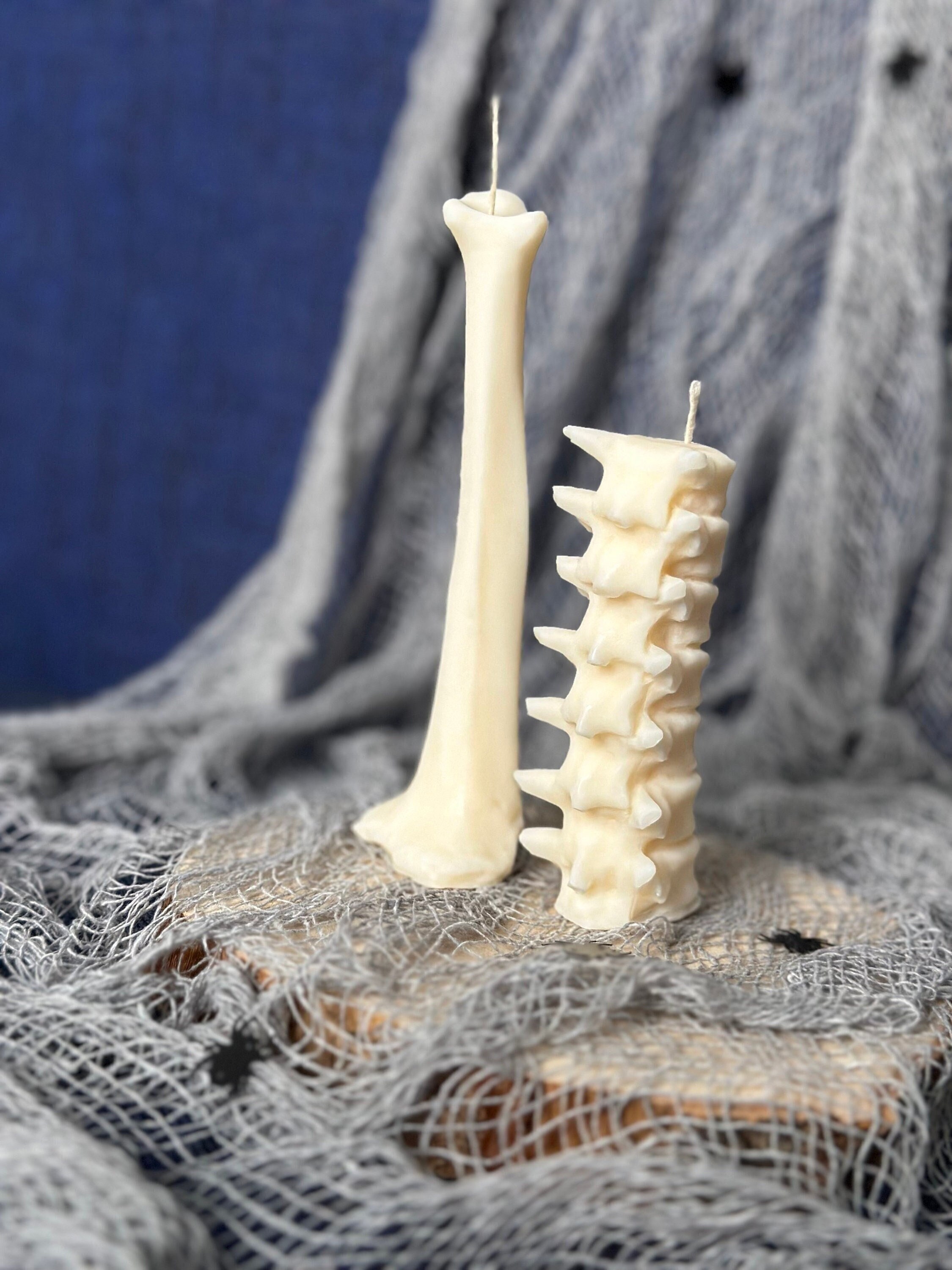 Human Bones Candle Bundle, Set of 2 Candles, Halloween Home Human Bones Candle Bundle, Set of 2 Candles, Halloween Home