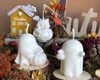 Pumpkin & Ghost Candles | Spooky Halloween Candle, Fall Autumn Decor