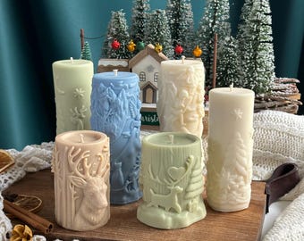 Duftende Weihnachtskerzen Weihnachtsdekor Weihnachtsgeschenk Urlaubskerze Winterdekoration