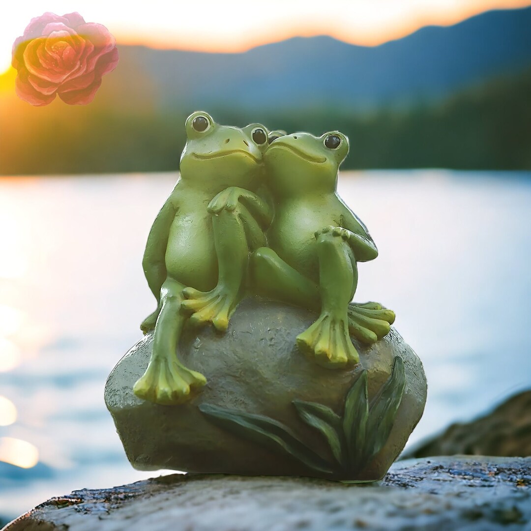Frog Lovers Garden Ornament Mini Cute Frogs Garden Etsy UK
