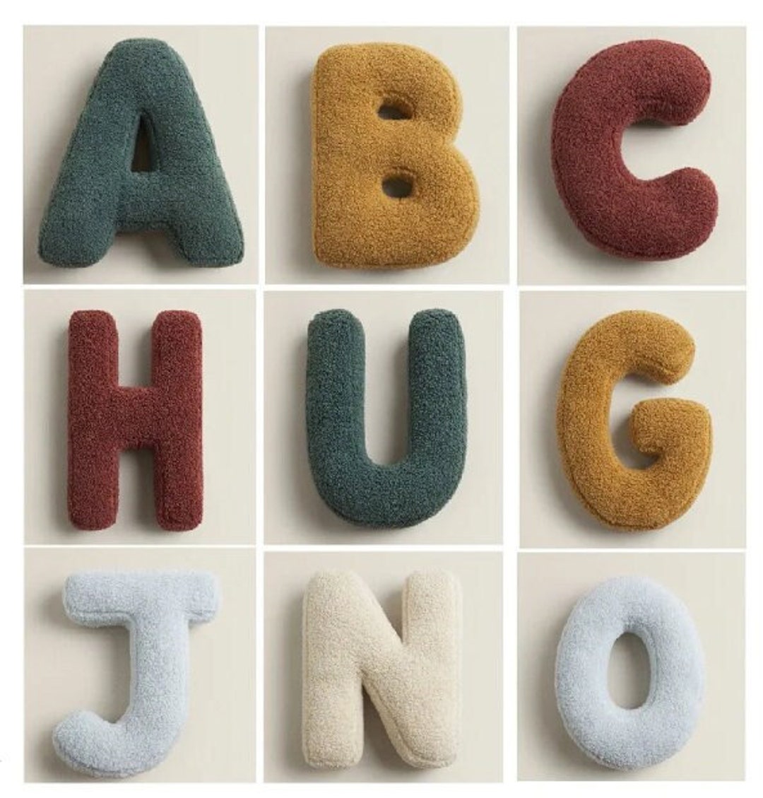 Letter Shape Cushions Funky Alphabet Cushions AZ Various Etsy