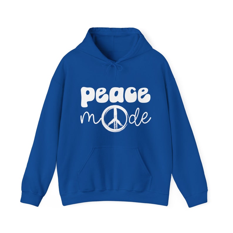 Peace Mode Hooded Sweatshirt, Unisex Peace Mode Hoodie, Mindful Hoodie ...