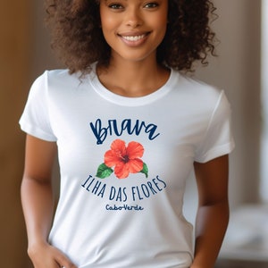 Cute Cabo Verde Brava Island Shirt, Brava Ilha das Flores Cabo Verde Shirt, Cabo Verde Islands Shirt, Pretty Cabo Verde Flower Island Shirt