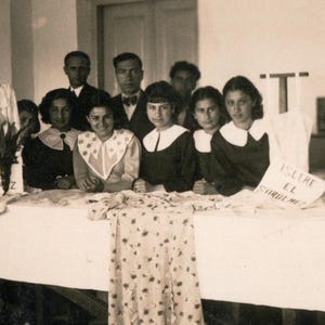 Sewed Cloths. Girls' Vocational School's Exhibition Photo –  Kars, Turkey, 1937