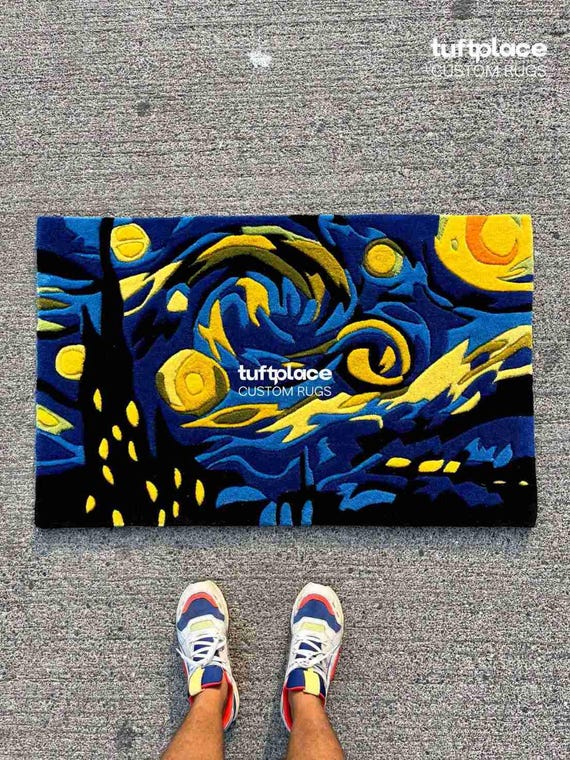 ゴッホ　星月夜　カーペット カーペット ゴッホ Vincent van Gogh フィンセント ファン ゴッホ