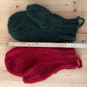 Boiled wool mittens for adults