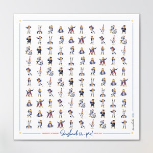 Jayhawk like a Pro | Pattern | Kansas Art | KU Gift | University of Kansas | Graduation Gift | Canvas Print No Frame Needed