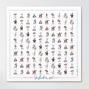 KU Kansas Jayhawks Pattern Art: Gift, Graduation Canvas Print