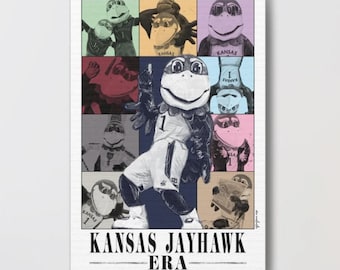 KU Kansas Jayhawks Era Canvas Print: Kansas Mascot Art