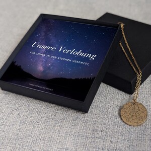 Bracelet de fiançailles ciel étoilé, bracelet personnalisé en acier inoxydable avec carte des étoiles comme idée cadeau pour fiançailles, idées cadeaux de fiançailles