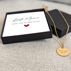 Collar de escritura personalizado, mensaje de amor escrito a mano, colgante grabado mensaje de amor, momentos especiales, collar con mensajes