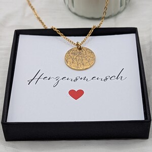 Collier ciel étoilé personnalisable - Carte des étoiles avec date et emplacement, cadeau d’anniversaire, pendentif ciel nocturne