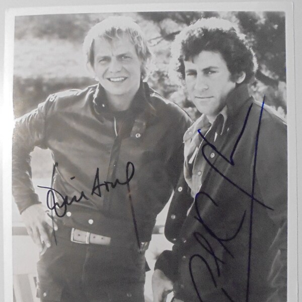 David Soul & Paul Michael Glaser original Autogramm " Starsky and  Hutch "  Großfoto 20x25