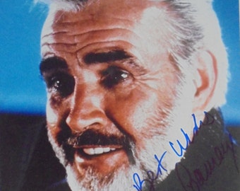 Sean Connery autografo originale "Caccia all'Ottobre Rosso" motivo foto grande 20x25