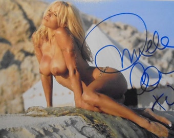 Pamela Anderson original autograph "SEXY" motif large photo 20x30 color