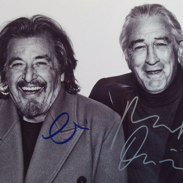 Al Pacino & Robert De Niro original autograph large photo 20x30