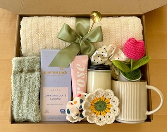 Pamper Gift For Her, Care Package For Mom Wife Sister Daughter Friend, Relaxation Self Care Gift, Cozy Gift For Women, Thinking of You Gift