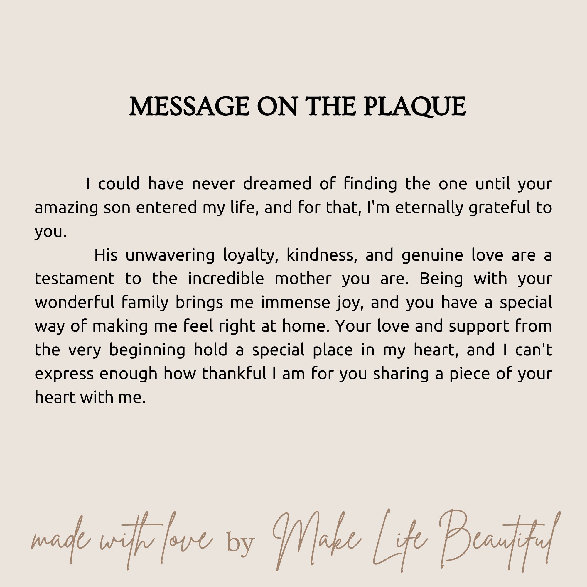 To My Boyfriends Mom, Personalized Gift for Boyfriends Mom, Christmas