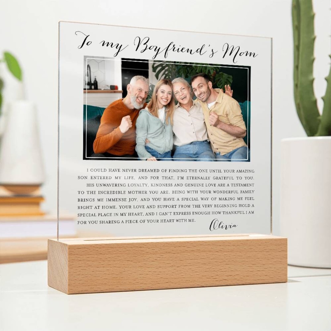 To My Boyfriends Mom, Personalized Gift for Boyfriends Mom, Christmas