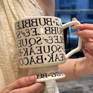 Carta de vento impressão romana caneca francesa xícara de café xícara de água de alto valor