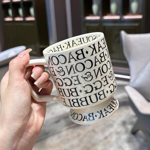 Kaffeetasse, Wasserbecher, hochwertiger Wasserbecher, Wind-Buchstabe, römischer Eindruck, französischer Becher