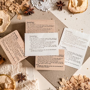 Stempel met definitie voor journaling – een esthetische stempel voor bullet journals, collages en creatieve planning | 5 cm x 7 cm