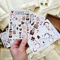 Coffee Journaling Sticker Set | Cozy Coffee Aesthetic Mini Sticker Sheets for Journals & Scrapbooking product logo