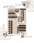 Dark Academia Washi Strips Digital Stickers \u00b7 Vintage Plaid Printable Tape Elements for Journals & Planners | PNG + STUDIO product logo